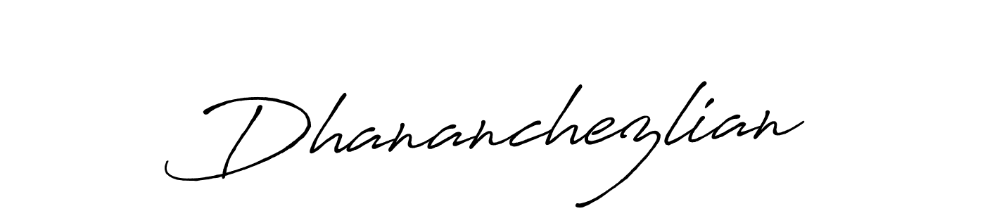 How to make Dhananchezlian signature? Antro_Vectra_Bolder is a professional autograph style. Create handwritten signature for Dhananchezlian name. Dhananchezlian signature style 7 images and pictures png