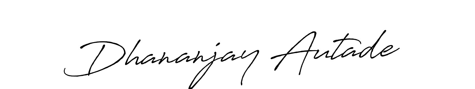 How to make Dhananjay Autade name signature. Use Antro_Vectra_Bolder style for creating short signs online. This is the latest handwritten sign. Dhananjay Autade signature style 7 images and pictures png