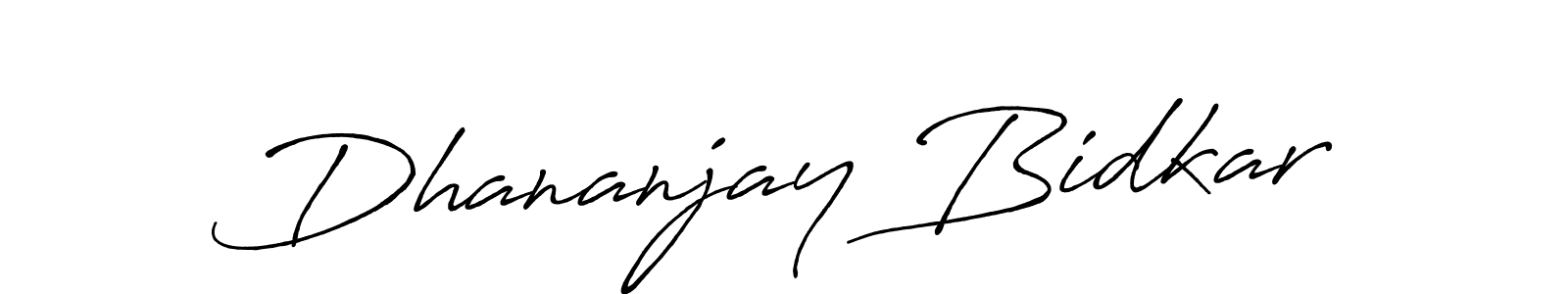 Dhananjay Bidkar stylish signature style. Best Handwritten Sign (Antro_Vectra_Bolder) for my name. Handwritten Signature Collection Ideas for my name Dhananjay Bidkar. Dhananjay Bidkar signature style 7 images and pictures png