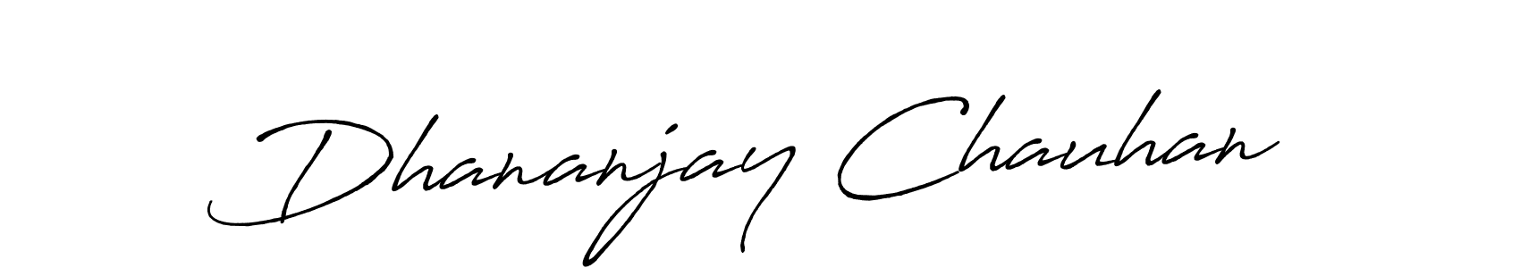 Make a beautiful signature design for name Dhananjay Chauhan. With this signature (Antro_Vectra_Bolder) style, you can create a handwritten signature for free. Dhananjay Chauhan signature style 7 images and pictures png