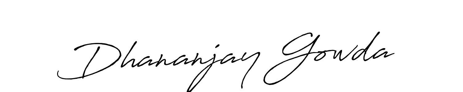 Use a signature maker to create a handwritten signature online. With this signature software, you can design (Antro_Vectra_Bolder) your own signature for name Dhananjay Gowda. Dhananjay Gowda signature style 7 images and pictures png