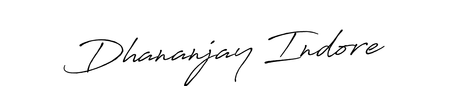 Make a beautiful signature design for name Dhananjay Indore. With this signature (Antro_Vectra_Bolder) style, you can create a handwritten signature for free. Dhananjay Indore signature style 7 images and pictures png