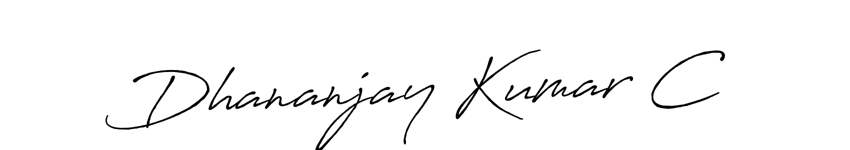 Use a signature maker to create a handwritten signature online. With this signature software, you can design (Antro_Vectra_Bolder) your own signature for name Dhananjay Kumar C. Dhananjay Kumar C signature style 7 images and pictures png