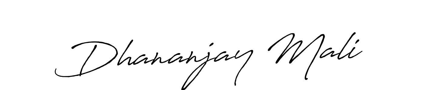 Also we have Dhananjay Mali name is the best signature style. Create professional handwritten signature collection using Antro_Vectra_Bolder autograph style. Dhananjay Mali signature style 7 images and pictures png
