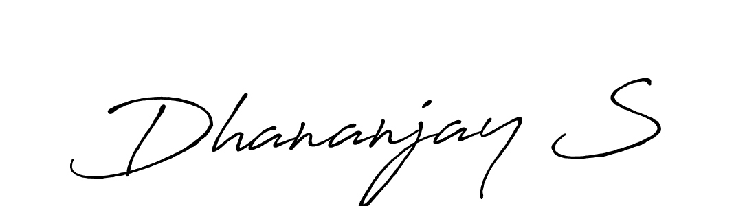 Create a beautiful signature design for name Dhananjay S. With this signature (Antro_Vectra_Bolder) fonts, you can make a handwritten signature for free. Dhananjay S signature style 7 images and pictures png