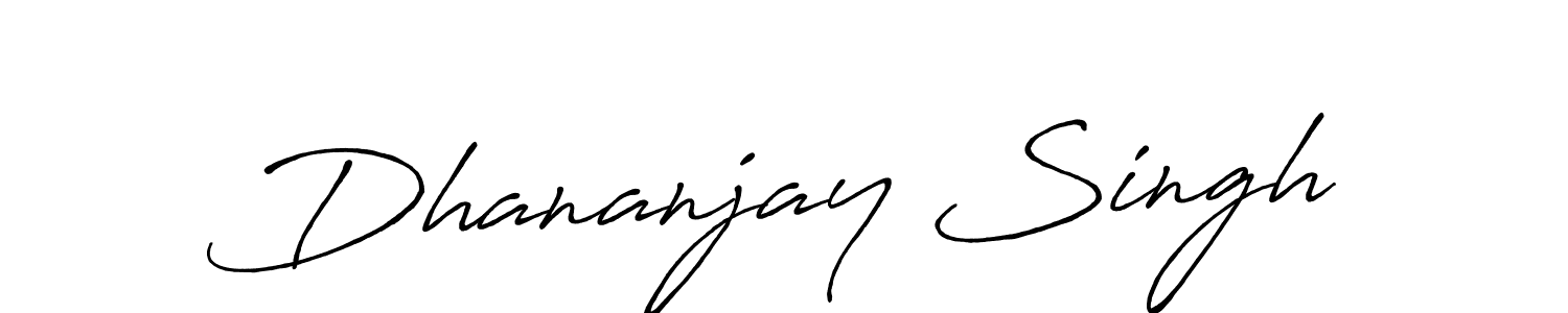 Make a beautiful signature design for name Dhananjay Singh. With this signature (Antro_Vectra_Bolder) style, you can create a handwritten signature for free. Dhananjay Singh signature style 7 images and pictures png