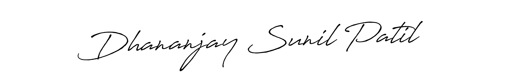 Dhananjay Sunil Patil stylish signature style. Best Handwritten Sign (Antro_Vectra_Bolder) for my name. Handwritten Signature Collection Ideas for my name Dhananjay Sunil Patil. Dhananjay Sunil Patil signature style 7 images and pictures png