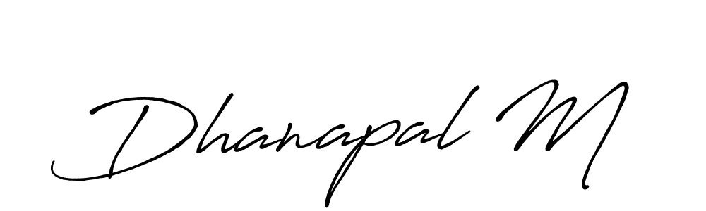 How to make Dhanapal M signature? Antro_Vectra_Bolder is a professional autograph style. Create handwritten signature for Dhanapal M name. Dhanapal M signature style 7 images and pictures png