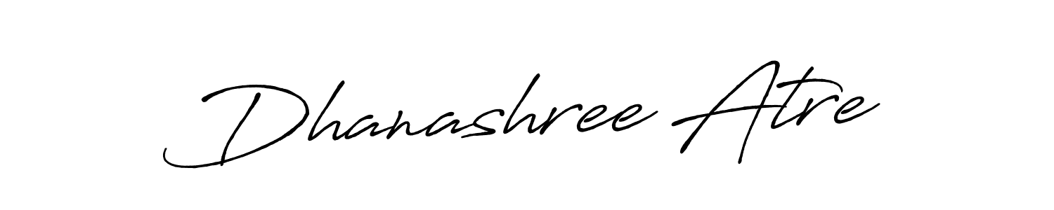 How to make Dhanashree Atre signature? Antro_Vectra_Bolder is a professional autograph style. Create handwritten signature for Dhanashree Atre name. Dhanashree Atre signature style 7 images and pictures png