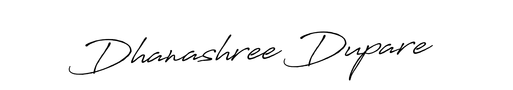 Dhanashree Dupare stylish signature style. Best Handwritten Sign (Antro_Vectra_Bolder) for my name. Handwritten Signature Collection Ideas for my name Dhanashree Dupare. Dhanashree Dupare signature style 7 images and pictures png