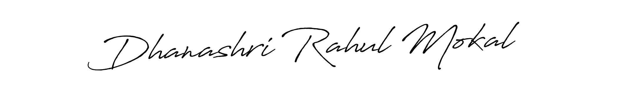 Also we have Dhanashri Rahul Mokal name is the best signature style. Create professional handwritten signature collection using Antro_Vectra_Bolder autograph style. Dhanashri Rahul Mokal signature style 7 images and pictures png