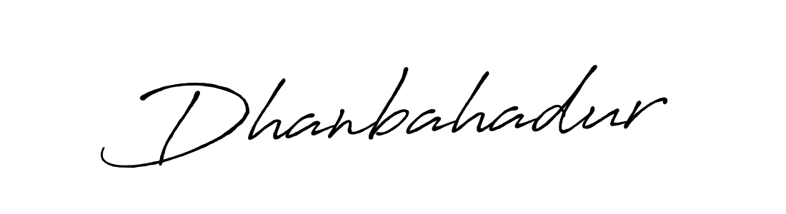 Create a beautiful signature design for name Dhanbahadur. With this signature (Antro_Vectra_Bolder) fonts, you can make a handwritten signature for free. Dhanbahadur signature style 7 images and pictures png