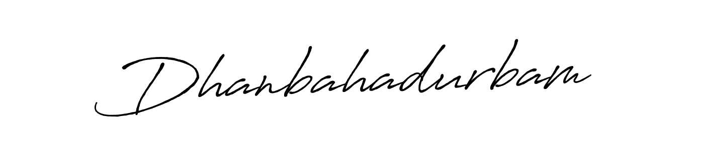 Also we have Dhanbahadurbam name is the best signature style. Create professional handwritten signature collection using Antro_Vectra_Bolder autograph style. Dhanbahadurbam signature style 7 images and pictures png