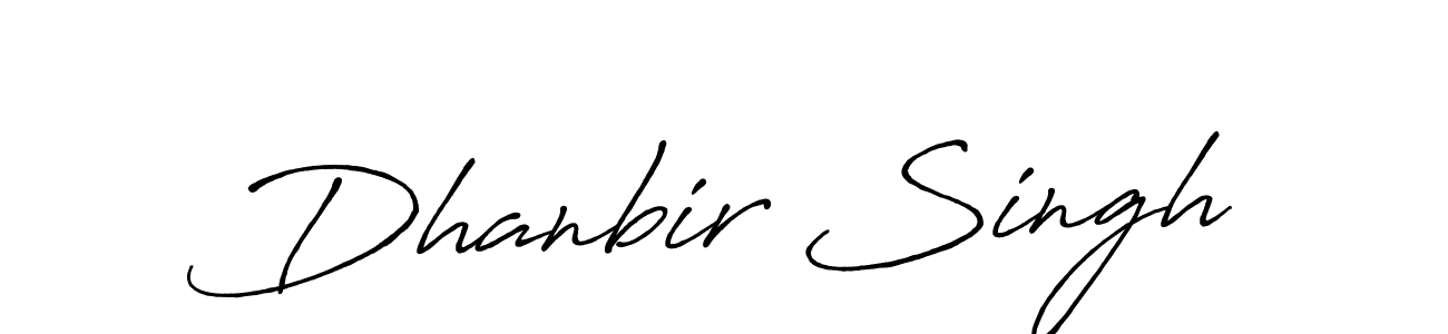 Also we have Dhanbir Singh name is the best signature style. Create professional handwritten signature collection using Antro_Vectra_Bolder autograph style. Dhanbir Singh signature style 7 images and pictures png