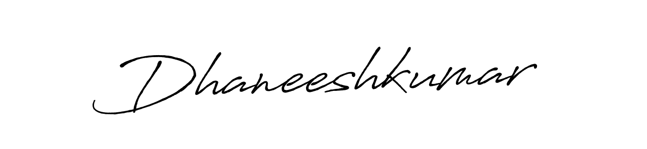 Make a beautiful signature design for name Dhaneeshkumar. With this signature (Antro_Vectra_Bolder) style, you can create a handwritten signature for free. Dhaneeshkumar signature style 7 images and pictures png
