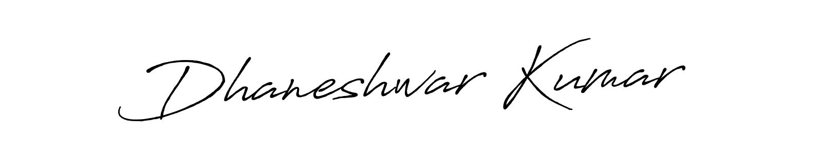 Create a beautiful signature design for name Dhaneshwar Kumar. With this signature (Antro_Vectra_Bolder) fonts, you can make a handwritten signature for free. Dhaneshwar Kumar signature style 7 images and pictures png