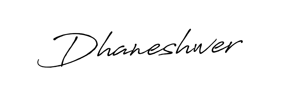 Make a beautiful signature design for name Dhaneshwer. With this signature (Antro_Vectra_Bolder) style, you can create a handwritten signature for free. Dhaneshwer signature style 7 images and pictures png