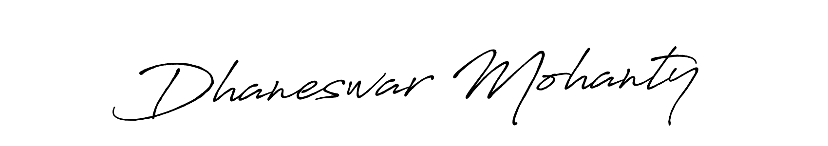 Create a beautiful signature design for name Dhaneswar Mohanty. With this signature (Antro_Vectra_Bolder) fonts, you can make a handwritten signature for free. Dhaneswar Mohanty signature style 7 images and pictures png
