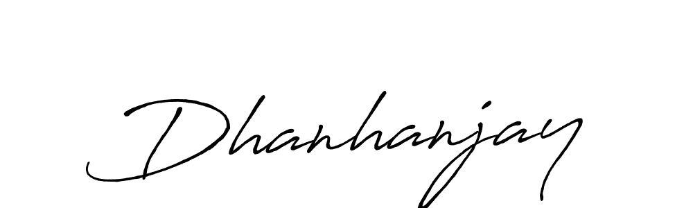 Use a signature maker to create a handwritten signature online. With this signature software, you can design (Antro_Vectra_Bolder) your own signature for name Dhanhanjay. Dhanhanjay signature style 7 images and pictures png