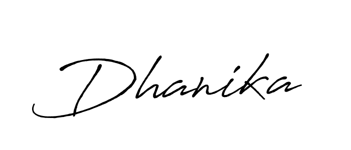 Make a beautiful signature design for name Dhanika. Use this online signature maker to create a handwritten signature for free. Dhanika signature style 7 images and pictures png
