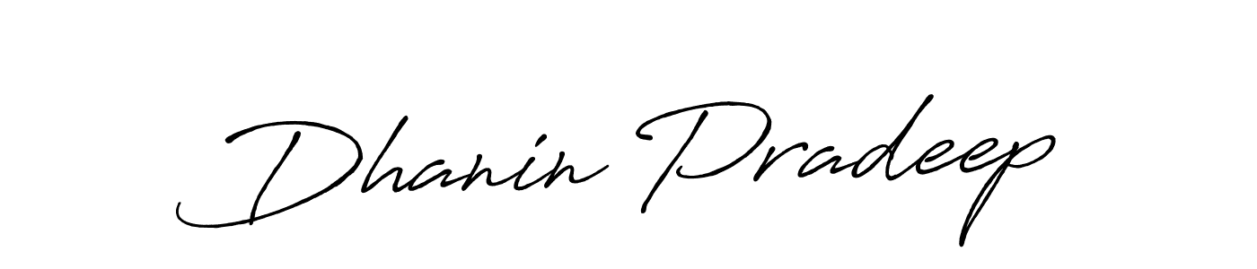 Make a beautiful signature design for name Dhanin Pradeep. Use this online signature maker to create a handwritten signature for free. Dhanin Pradeep signature style 7 images and pictures png