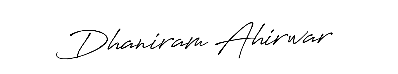 Also You can easily find your signature by using the search form. We will create Dhaniram Ahirwar name handwritten signature images for you free of cost using Antro_Vectra_Bolder sign style. Dhaniram Ahirwar signature style 7 images and pictures png