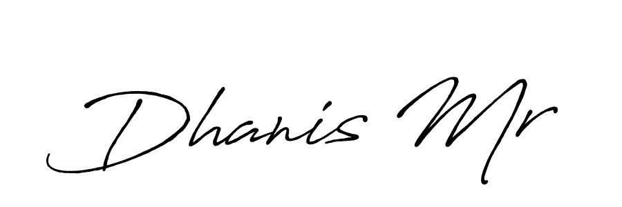 Create a beautiful signature design for name Dhanis Mr. With this signature (Antro_Vectra_Bolder) fonts, you can make a handwritten signature for free. Dhanis Mr signature style 7 images and pictures png