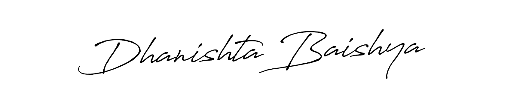 Create a beautiful signature design for name Dhanishta Baishya. With this signature (Antro_Vectra_Bolder) fonts, you can make a handwritten signature for free. Dhanishta Baishya signature style 7 images and pictures png