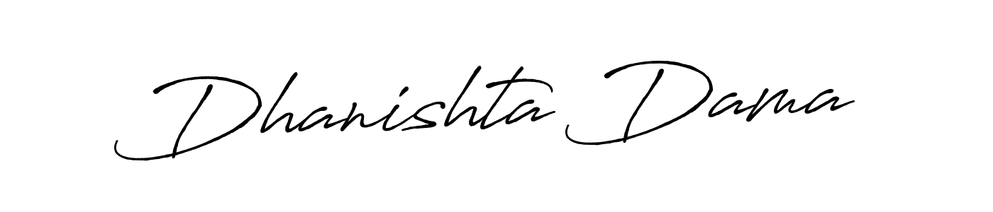 You should practise on your own different ways (Antro_Vectra_Bolder) to write your name (Dhanishta Dama) in signature. don't let someone else do it for you. Dhanishta Dama signature style 7 images and pictures png