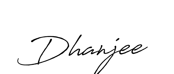 Make a beautiful signature design for name Dhanjee. With this signature (Antro_Vectra_Bolder) style, you can create a handwritten signature for free. Dhanjee signature style 7 images and pictures png
