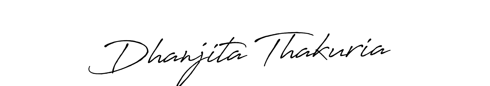 Make a beautiful signature design for name Dhanjita Thakuria. With this signature (Antro_Vectra_Bolder) style, you can create a handwritten signature for free. Dhanjita Thakuria signature style 7 images and pictures png