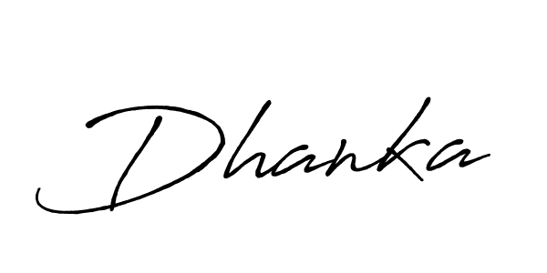 Design your own signature with our free online signature maker. With this signature software, you can create a handwritten (Antro_Vectra_Bolder) signature for name Dhanka. Dhanka signature style 7 images and pictures png