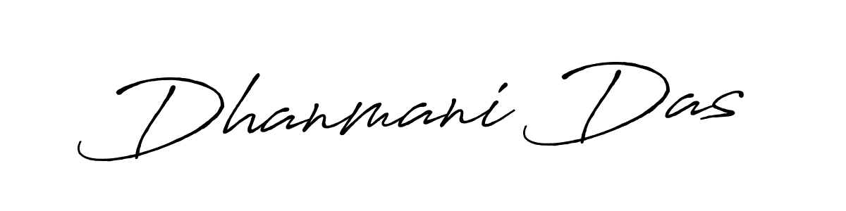 How to make Dhanmani Das name signature. Use Antro_Vectra_Bolder style for creating short signs online. This is the latest handwritten sign. Dhanmani Das signature style 7 images and pictures png