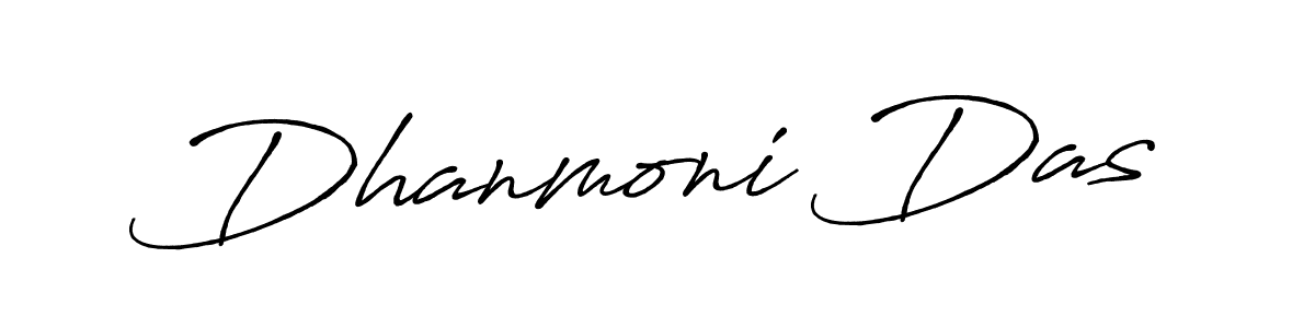 Create a beautiful signature design for name Dhanmoni Das. With this signature (Antro_Vectra_Bolder) fonts, you can make a handwritten signature for free. Dhanmoni Das signature style 7 images and pictures png