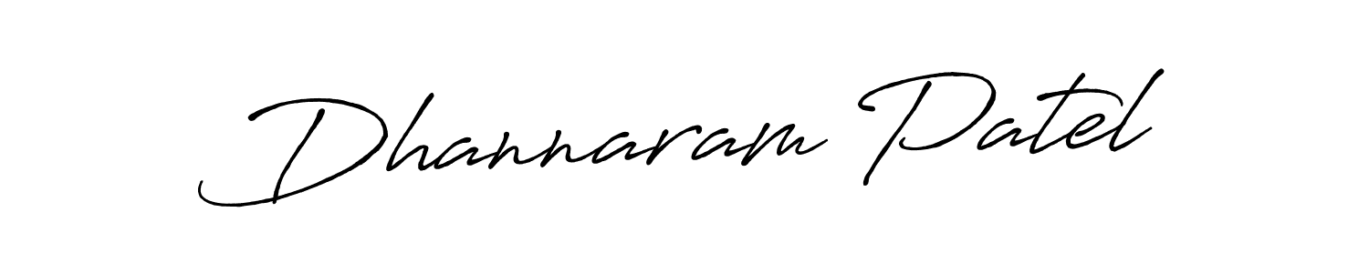 Design your own signature with our free online signature maker. With this signature software, you can create a handwritten (Antro_Vectra_Bolder) signature for name Dhannaram Patel. Dhannaram Patel signature style 7 images and pictures png