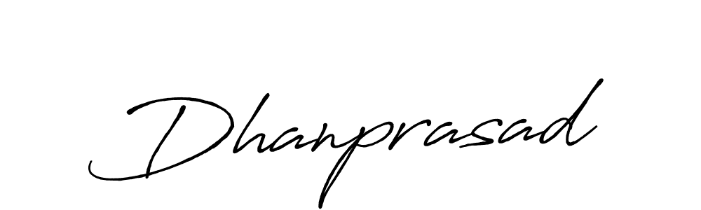 Design your own signature with our free online signature maker. With this signature software, you can create a handwritten (Antro_Vectra_Bolder) signature for name Dhanprasad. Dhanprasad signature style 7 images and pictures png