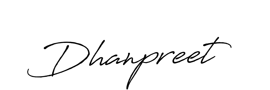 Create a beautiful signature design for name Dhanpreet. With this signature (Antro_Vectra_Bolder) fonts, you can make a handwritten signature for free. Dhanpreet signature style 7 images and pictures png