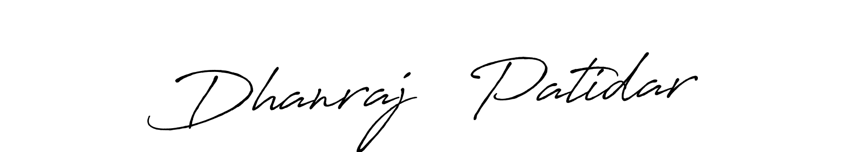 Use a signature maker to create a handwritten signature online. With this signature software, you can design (Antro_Vectra_Bolder) your own signature for name Dhanraj   Patidar. Dhanraj   Patidar signature style 7 images and pictures png