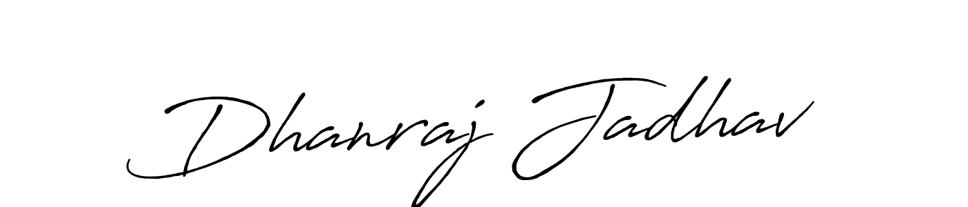 Create a beautiful signature design for name Dhanraj Jadhav. With this signature (Antro_Vectra_Bolder) fonts, you can make a handwritten signature for free. Dhanraj Jadhav signature style 7 images and pictures png