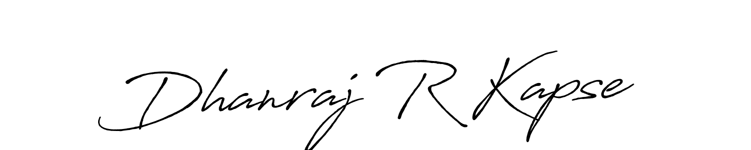 Dhanraj R Kapse stylish signature style. Best Handwritten Sign (Antro_Vectra_Bolder) for my name. Handwritten Signature Collection Ideas for my name Dhanraj R Kapse. Dhanraj R Kapse signature style 7 images and pictures png