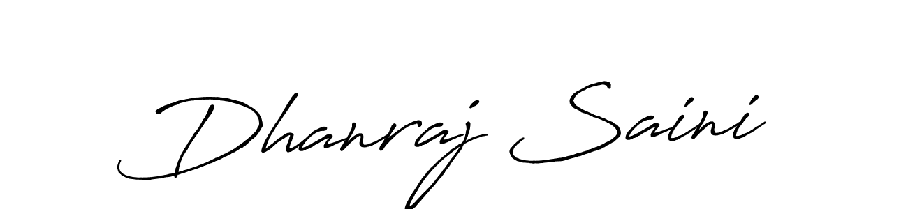 Use a signature maker to create a handwritten signature online. With this signature software, you can design (Antro_Vectra_Bolder) your own signature for name Dhanraj Saini. Dhanraj Saini signature style 7 images and pictures png
