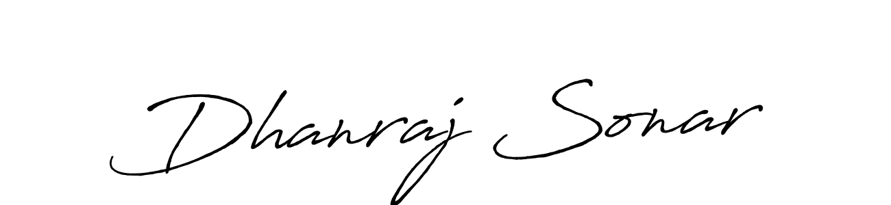 Create a beautiful signature design for name Dhanraj Sonar. With this signature (Antro_Vectra_Bolder) fonts, you can make a handwritten signature for free. Dhanraj Sonar signature style 7 images and pictures png