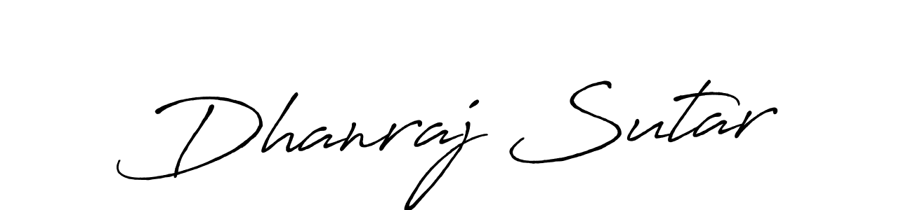 Make a beautiful signature design for name Dhanraj Sutar. With this signature (Antro_Vectra_Bolder) style, you can create a handwritten signature for free. Dhanraj Sutar signature style 7 images and pictures png