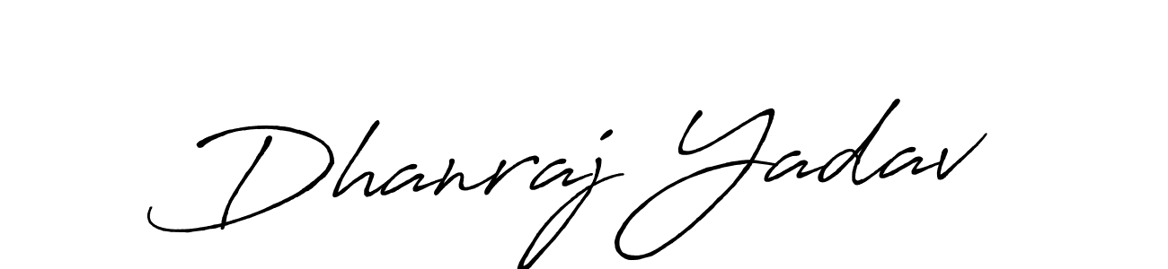 Use a signature maker to create a handwritten signature online. With this signature software, you can design (Antro_Vectra_Bolder) your own signature for name Dhanraj Yadav. Dhanraj Yadav signature style 7 images and pictures png