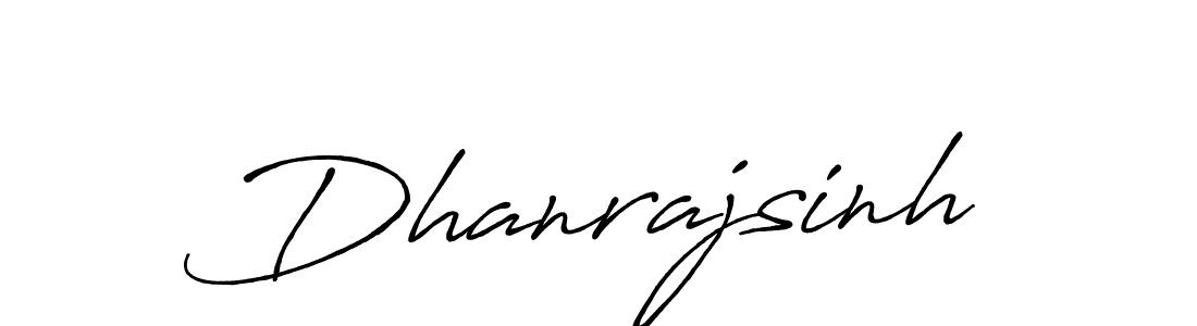 Make a beautiful signature design for name Dhanrajsinh. With this signature (Antro_Vectra_Bolder) style, you can create a handwritten signature for free. Dhanrajsinh signature style 7 images and pictures png