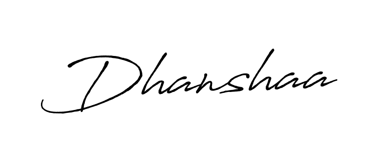 How to make Dhanshaa name signature. Use Antro_Vectra_Bolder style for creating short signs online. This is the latest handwritten sign. Dhanshaa signature style 7 images and pictures png