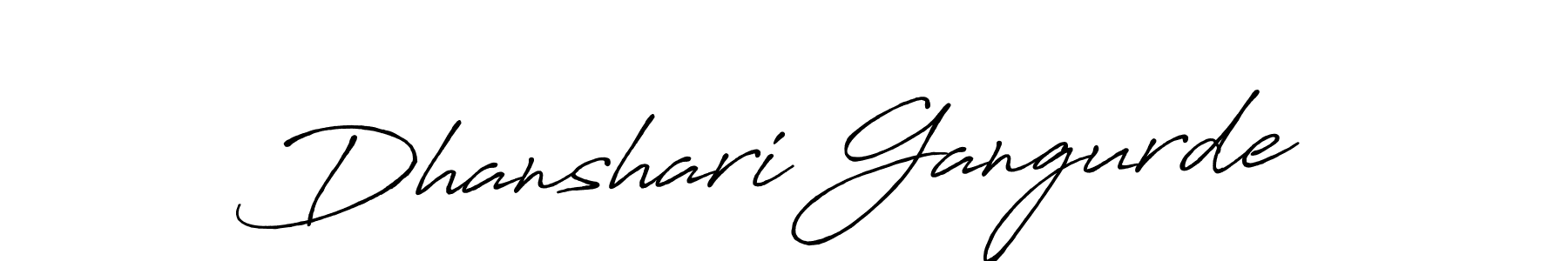 Create a beautiful signature design for name Dhanshari Gangurde. With this signature (Antro_Vectra_Bolder) fonts, you can make a handwritten signature for free. Dhanshari Gangurde signature style 7 images and pictures png