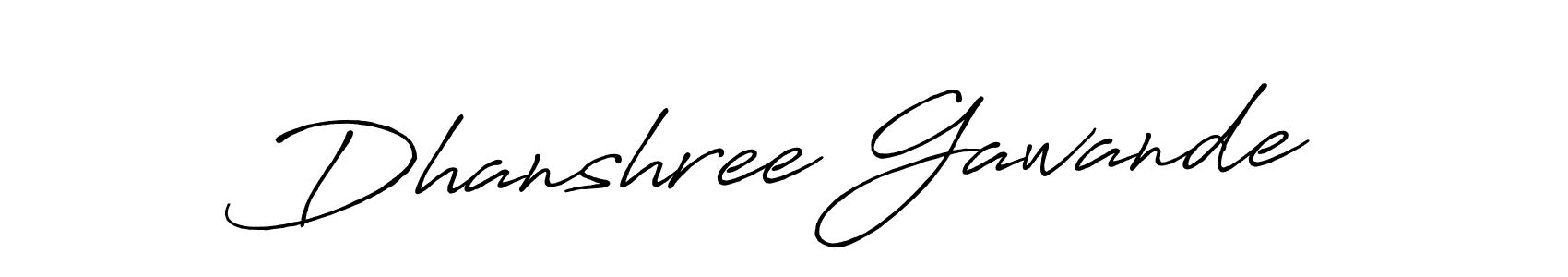 Make a beautiful signature design for name Dhanshree Gawande. Use this online signature maker to create a handwritten signature for free. Dhanshree Gawande signature style 7 images and pictures png