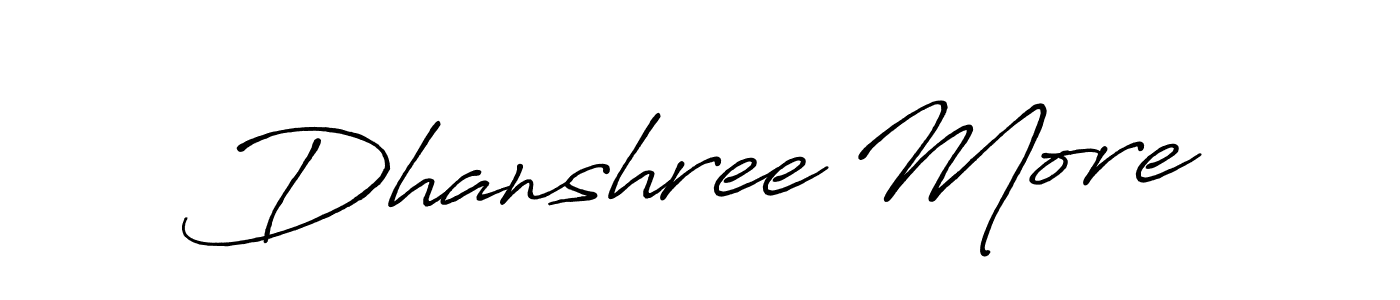 Similarly Antro_Vectra_Bolder is the best handwritten signature design. Signature creator online .You can use it as an online autograph creator for name Dhanshree More. Dhanshree More signature style 7 images and pictures png