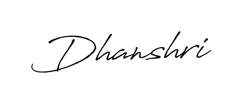 Make a beautiful signature design for name Dhanshri. Use this online signature maker to create a handwritten signature for free. Dhanshri signature style 7 images and pictures png